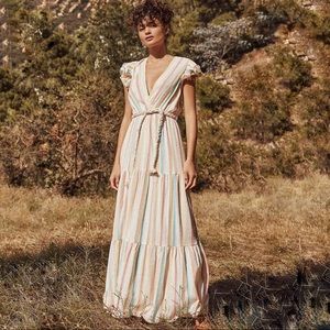 SAYLOR Striped Maxi Dress in Pastel Hues